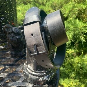 Classic Brown Leather Belt with Smooth Matte Finish